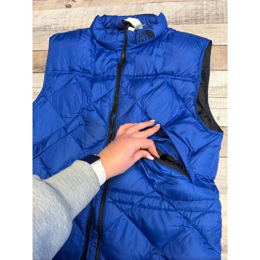 Vintage The North Face 700 Fill Goose Down Puffer Vest Blue Outdoor Retro Unisex - Picture 8 of 11